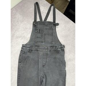Free People Charcoal Denim Overalls
